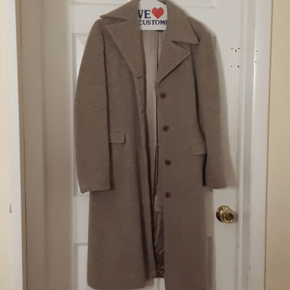 The Limited small wool trench coat in tan